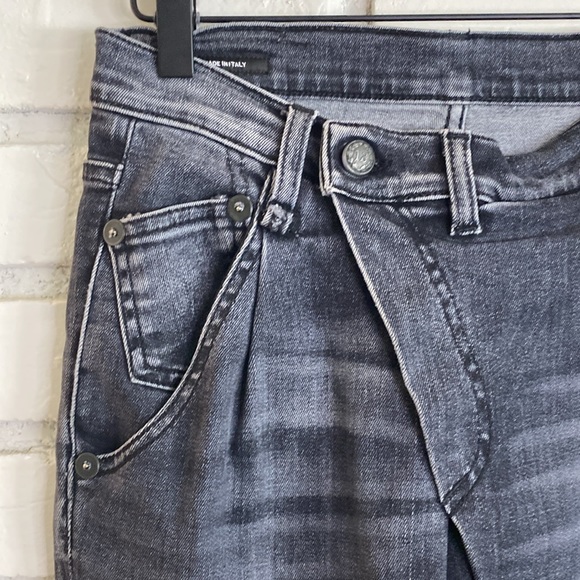 R13 Designer Crossover Black Jeans size 25 like new - Picture 5 of 12